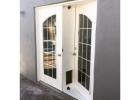 Stylish Patio Doors with Built-In Dog Access
