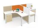 What materials are used in modular workstations?