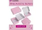 F4 Pink Postal Boxes 7x5.5x2 Inch | Pink Envelope Box