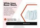 White Linen Boxer Shorts – Cool, Breathable & Everyday Comfort