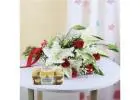 Delightful Flowers and Chocolate Combo from Sharjah Flower Delivery