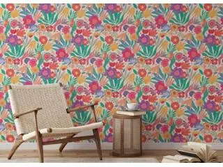 Exotic Blooms Wallpaper Mural