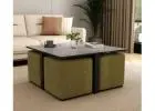 Glass Top Coffee Table for Living Room Décor