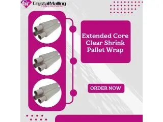 Extended Core Pallet Wrap 400mm x 200m Clear Shrink Film Roll Extended Core Pallet Wrap 400mm x 200m Clear Shrink Film Roll