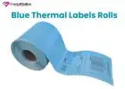 Vibrant Blue 4×6″ Thermal Label Rolls – 350 Custom Labels per Roll