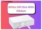 Elegant White Gift Box With Ribbon – 315×260×105 mm Present Box
