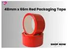 48mm x 66m Red Packaging Tape | Strong Red Packing Tape UK