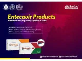 Entecavir Products Manufacturer Supplier and Exporter for Global Healthcare