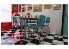 Bars and Booths offers Diner tables and chair sets for sale in real metal banding