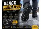 Black Boots Studs for Ice & Snow Traction