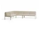 Seville Config C Latte Corner Sofa for Contemporary Outdoor Lounging