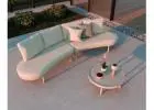 Aluna Open Ends Latte Sofa for Modern Outdoor Lounging