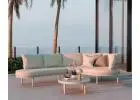 Aluna Left End Open Latte Sofa for Distinctive Outdoor Styling