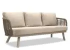 Sorrento 3-Seater Latte Sofa for Relaxed Outdoor Entertaining