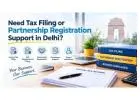 Need Tax Filing or Partnership Registration Support in Delhi?